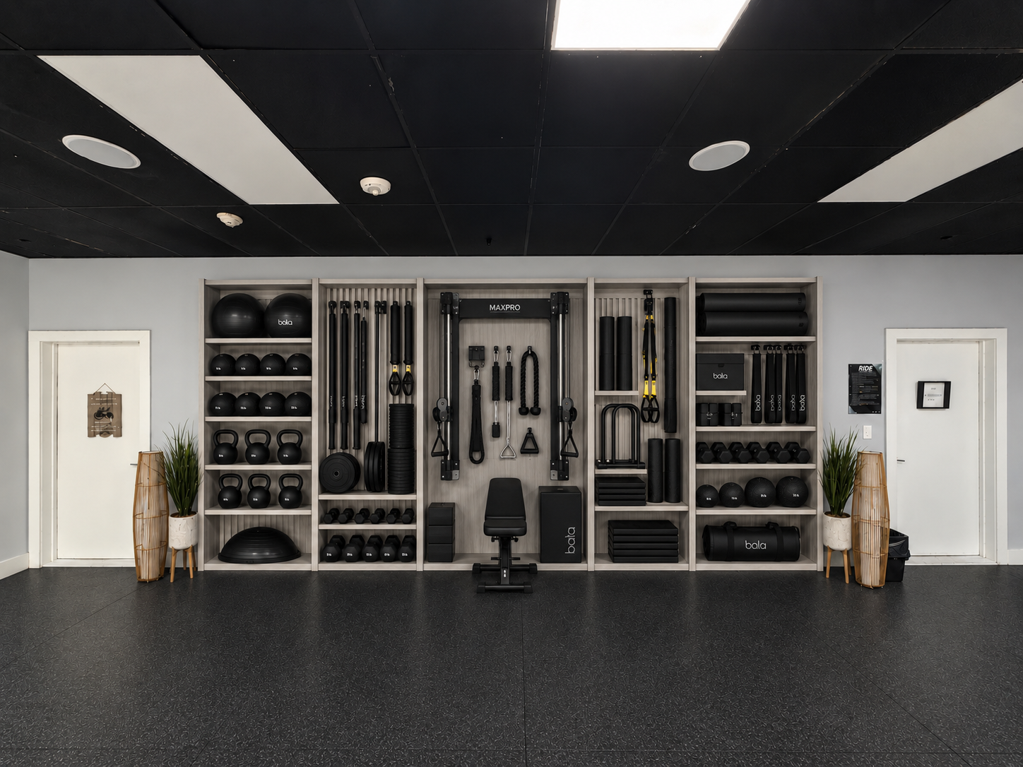 Stocked personal training floor at The Fit Collective